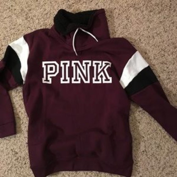 PINK Victoria's Secret Tops - VS PINK sherpa cowl neck never worn